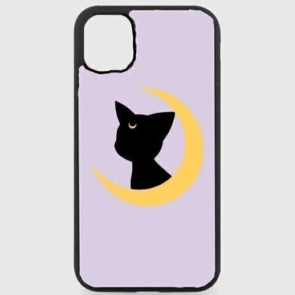 purple sailor moon Luna illustration phone case